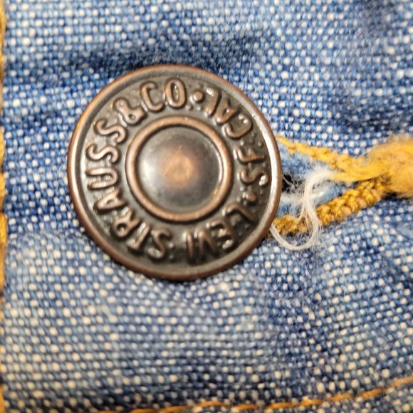 Levis Orange Tab Bell Bottoms 696 Light Weight 1975 Talon Zipper 12 Button - Picture 5 of 14